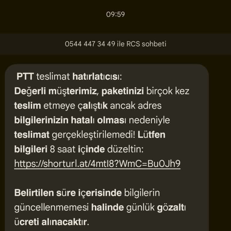 Yanıltıcı Mesajla Kişisel Bilgi Ve Kart Güvenliğim Tehlikeye Atıldı