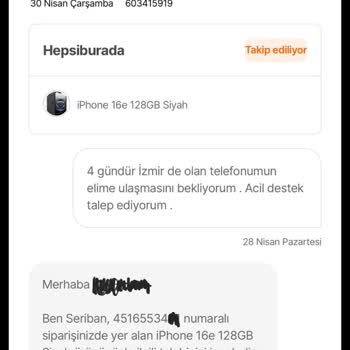 Hepsiburada'dan Alınan İphone Teslim Edilmedi, İptal Ve İade Süreci Sorunlu