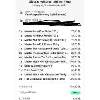 Yemeksepeti Marketten Bayat Ve Kurtlu Ürün, İletişimsizlik Sorunu