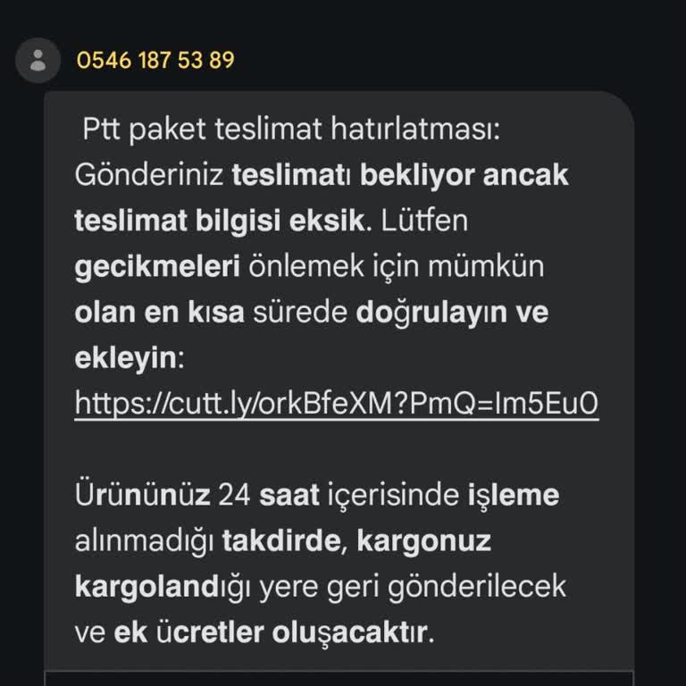 PTT Kargo Adına Gelen Şüpheli Mesaj Ve Grup Oluşturulması Hakkında Endişe