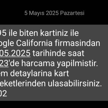 Google Hesabımdan İzinsiz Para Çekildi, İade Talep Ediyorum