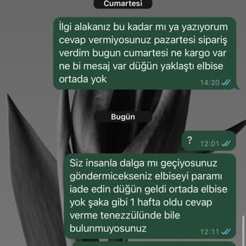 Siparişimin Teslim Edilmemesi Ve İletişimsizlik