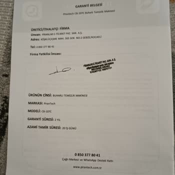 Yeni Alınan Temizlik Makinesi İlk Kullanımda Arızalandı, Destek Yok