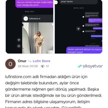 Siparişim Ulaşmadı Firma İletişime Geçmiyor
