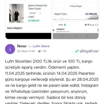 Siparişim Ulaşmadı Firma İletişime Geçmiyor