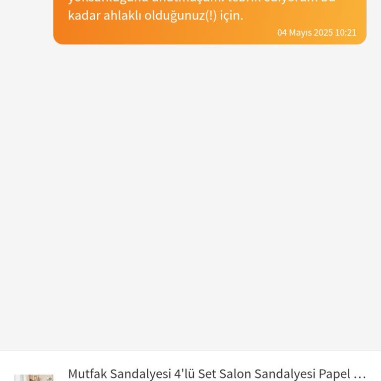 Aldığım Sandalyelerin Oturma Kısmı Kısa Sürede Çöktü