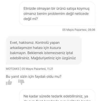 Sipariş İptali Ve İletişim Sorunu Yaşatan Satıcıdan Şikayetçiyim