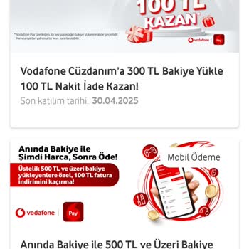 Vodafone Kampanya Hediyeleri Ve Nakit İade Yatmadı