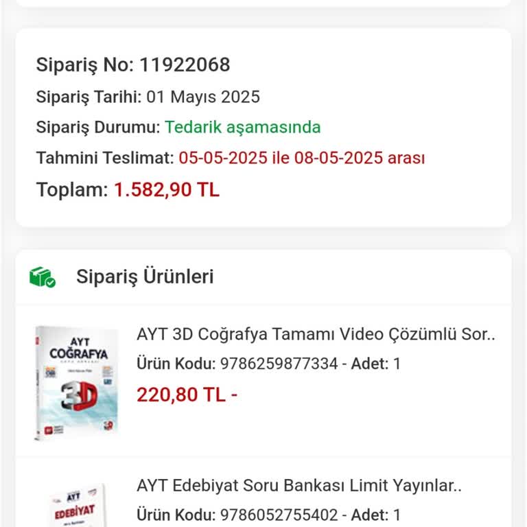 Siparişim Hala Tedarik Sürecinde Ve Ulaşamıyorum