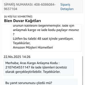 Amazon'dan Alınan Üründe Para İadesi Sorunu