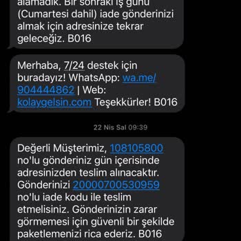Kargo Firmasının Alım Yapmaması Nedeniyle Servis Sürem Uzadı