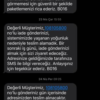 Kargo Firmasının Alım Yapmaması Nedeniyle Servis Sürem Uzadı