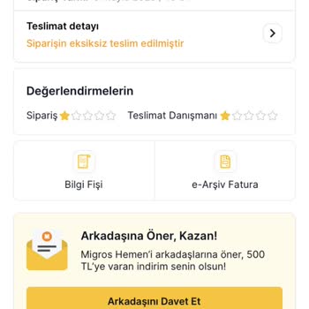 Migros Hemen'de Yanlış Ürün Ve Geciken Değişim Hayal Kırıklığı Yarattı