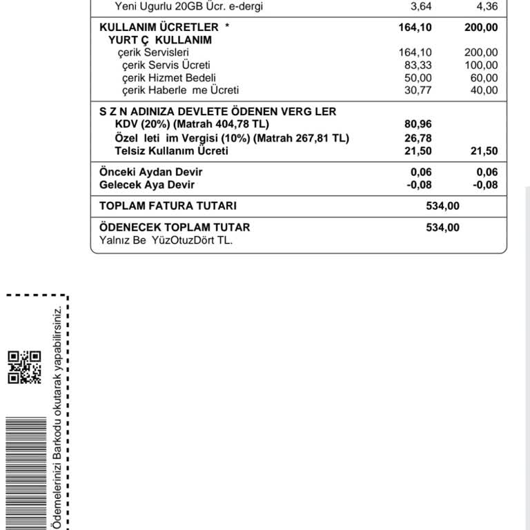 Türk Telekom Faturamda Hatalı İçerik Servis Ücretleri Ve Ulaşılamayan Müşteri Hizmetleri