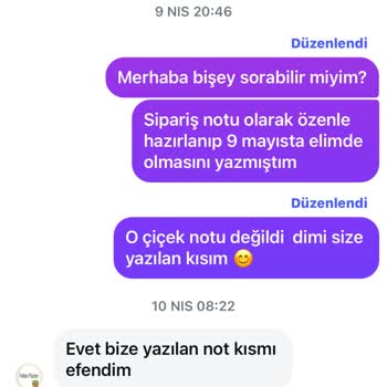 Sipariş Teslimat Tarihi Ve Ürün Boyutu Sorunu