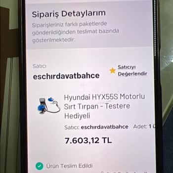 Aldığım Hyundai Sırt Tırpan Sürekli Arızalanıyor, Ücretsiz Onarım Veya İade Talebim Var