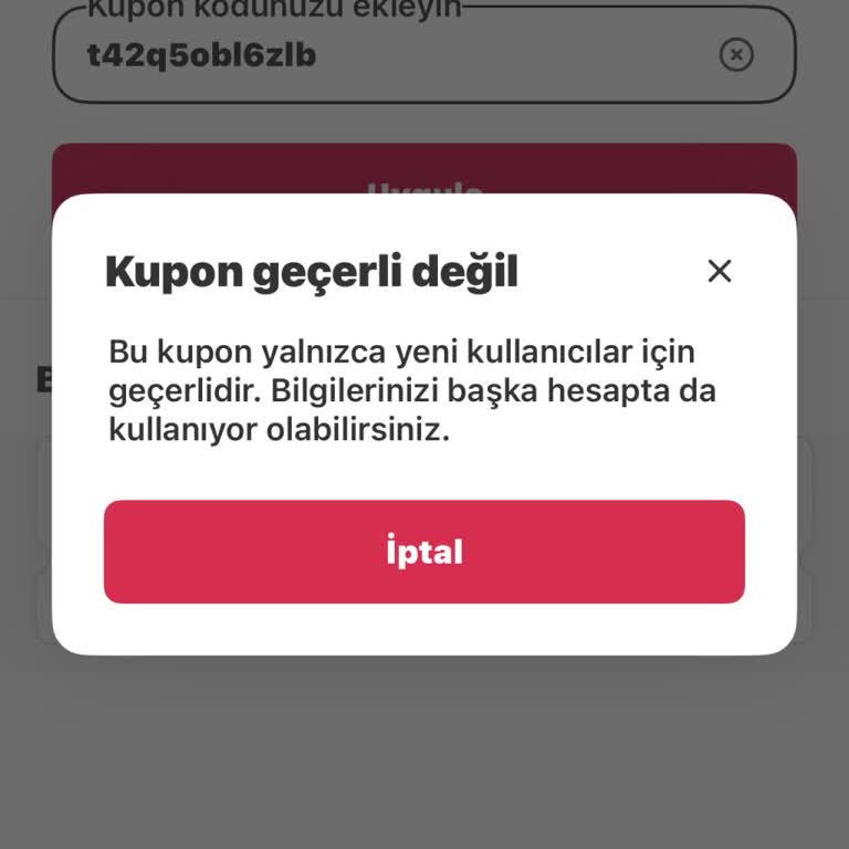Yemeksepeti'nde İndirim Kuponu Ve Hesap Açma Sorunu