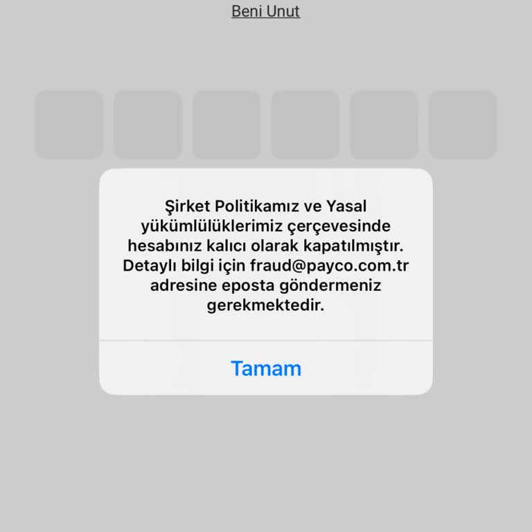 Bloke Edilen Hesaptaki Parama Ulaşamıyorum