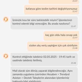 Teslimat Tarihi Sürekli Değiştirilen Siparişim Teslim Edilmedi