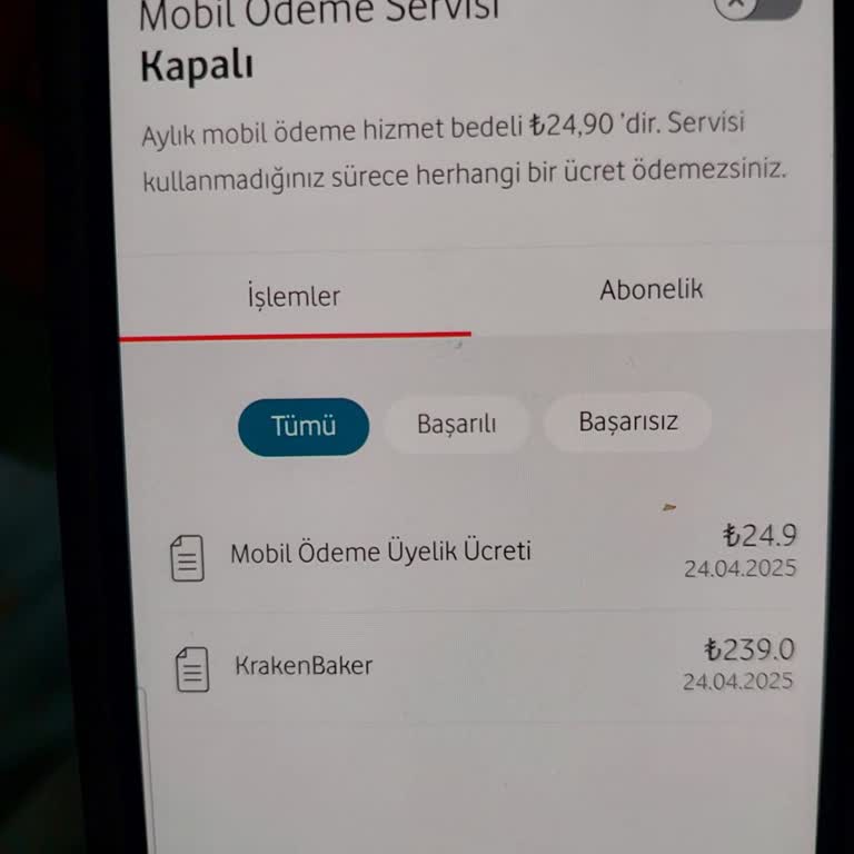 Vodafone Faturamdan İzinsiz Mobil Ödeme Ve Üyelik Ücreti Kesildi