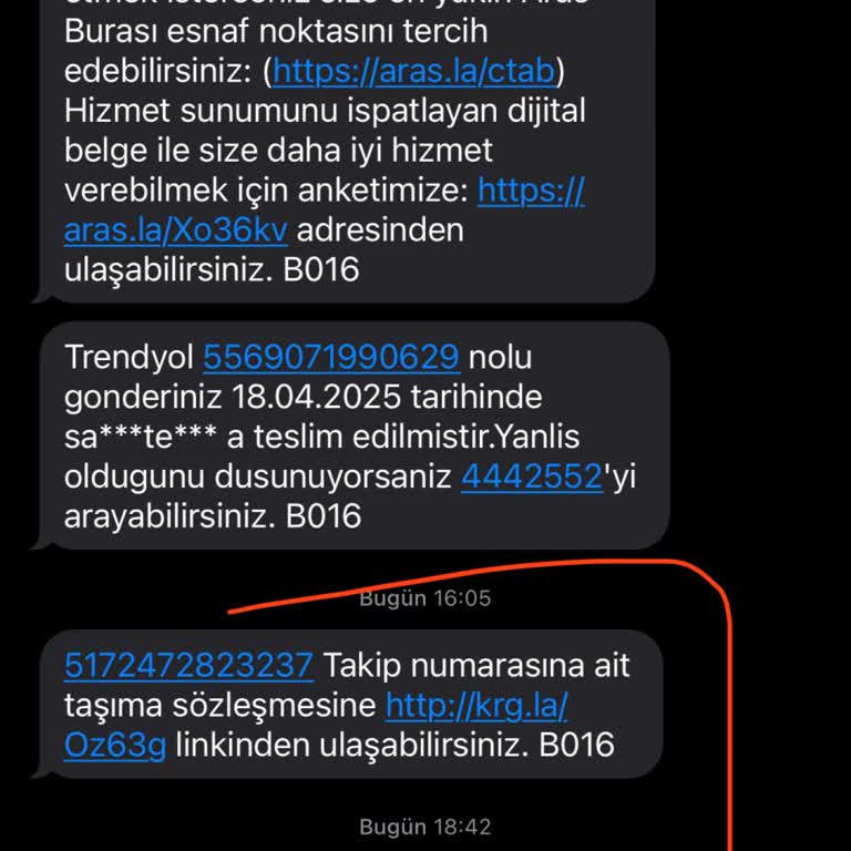 Aras Kargo Adına Gelen Şüpheli Mesaj Ve Yetersiz Müşteri Hizmetleri