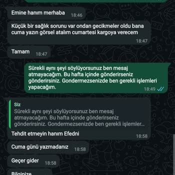 Sipariş Verdiğim Resim Bir Aydır Teslim Edilmedi Sürekli Bahanelerle Erteleniyor