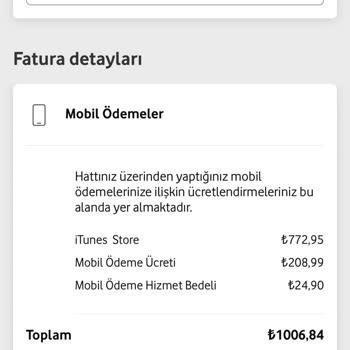 İzinsiz İtunes Store Ücretlendirmesi Ve Vodafone'un Yetersiz Desteği