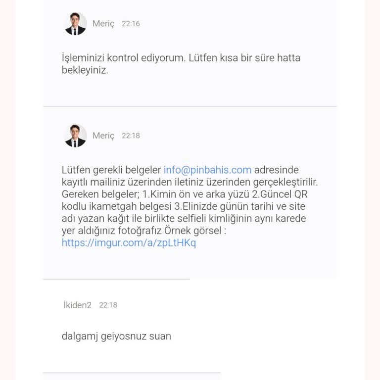 Pinbahis Para Çekiminde Belge Talebi Ve Ödeme Sorunu