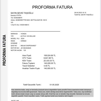 Sıfır Alınan Honda 125 Aktiva Kusurlu Çıktı, Mağduriyetim Giderilmiyor