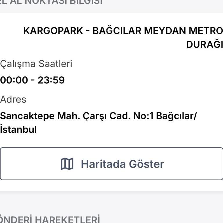 Kargopark Yanlış Adres Nedeniyle Teslimat Yapılamıyor