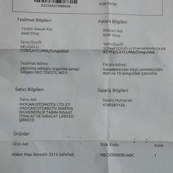 Yanlış Ürün Gönderimi Ve Zaman Kaybı