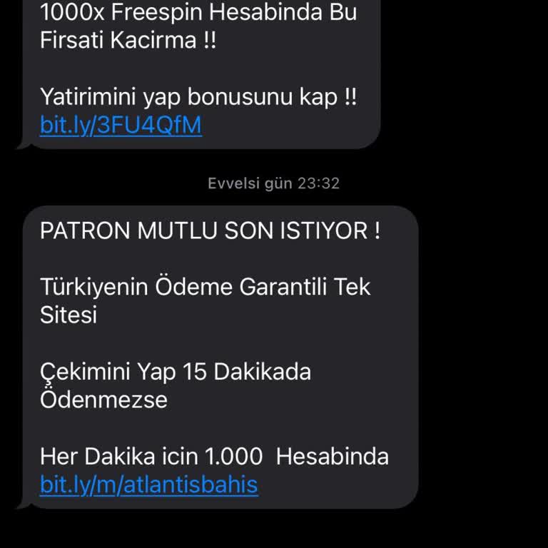 Atlantisbahis Yasa Dışı Bahis Reklam Mesajlarından Bıktım