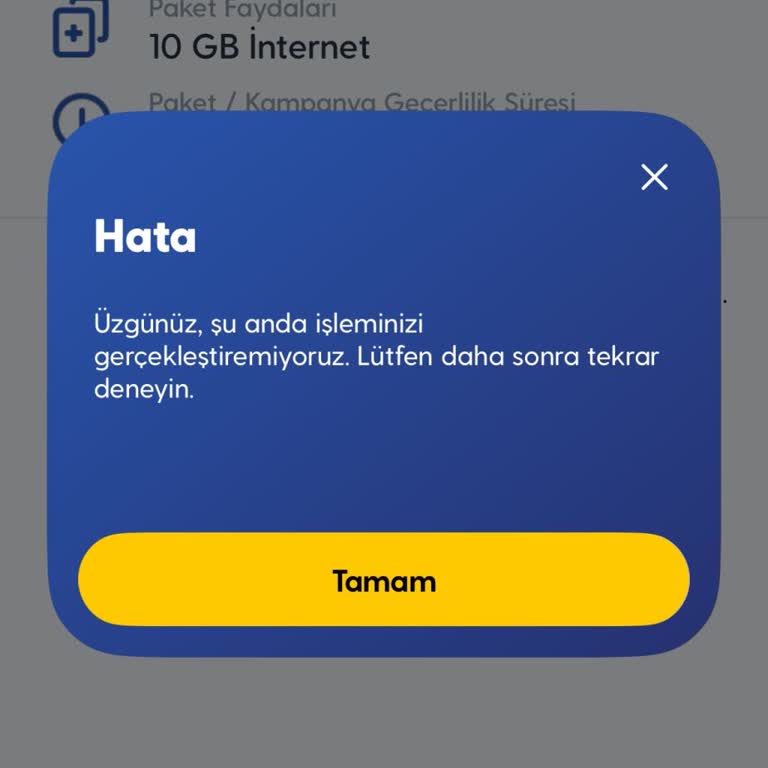 İnternet Paketi Satın Alamıyorum, Mağdur Oluyorum!