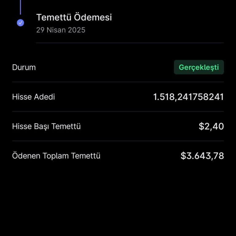 Midas Hisse Temettü Ödemesi Hesabıma Yansımadı