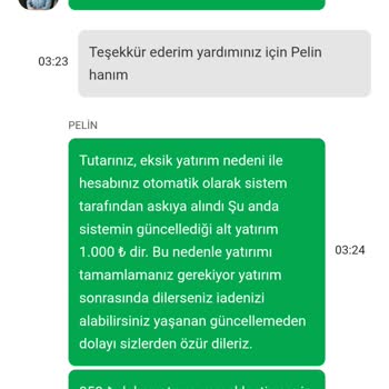 Para Yatırma İşleminde Yaşanan Sorun Ve İade Talebi