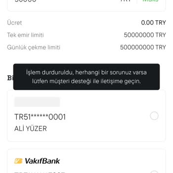 Hesabımdan İşlem Yapamıyorum Ve Sorunum Çözülmüyor