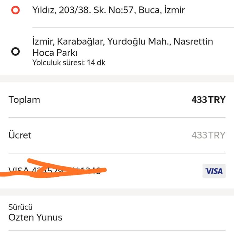 Yandex GO Sürücüsü Hem Karttan Hem Nakit Ödeme Aldı Paramız İade Edilmiyor