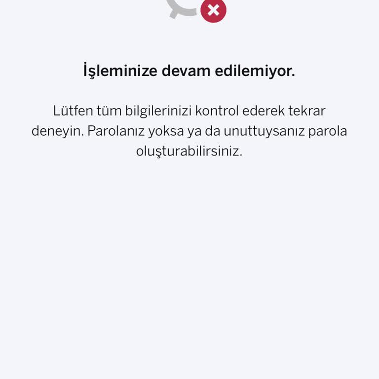 Doğru Bilgilerle Giriş Yapamıyorum, İşlemim Engelleniyor