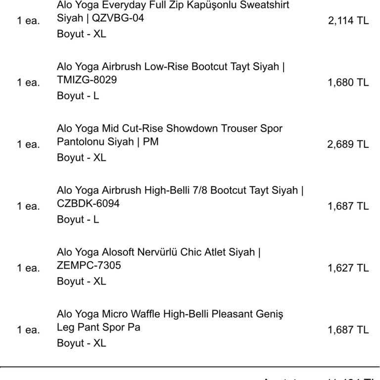 Alo-yoga-turkey.com Alışverişinde Eksik Bilgi ve Şüpheli İşlem Mağduriyeti