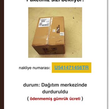 Bilgim Dışında Gönderilen Sahte UPS E-postaları Hakkında Şikayetim Var