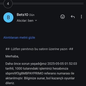 Bets10 Ödeme Yapılmıyor, Paramı Alamıyorum