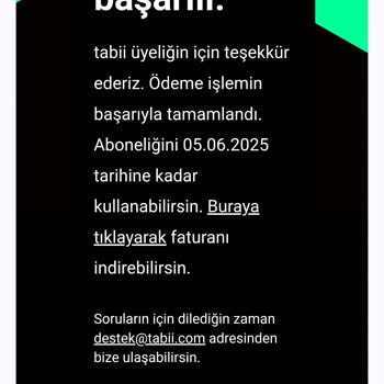 Tabii Film Portalında Şifre Ve İptal Sorunu, Destek Yanıtsız