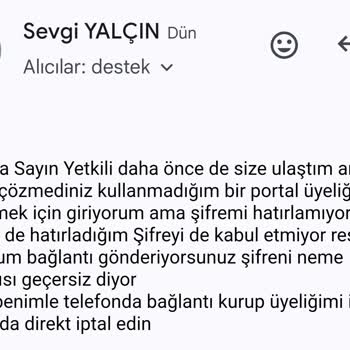 Tabii Film Portalında Şifre Ve İptal Sorunu, Destek Yanıtsız