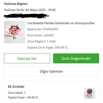 Çiçek Sepeti'nden Siparişim Farklı Geldi, Sorunum Çözülmedi