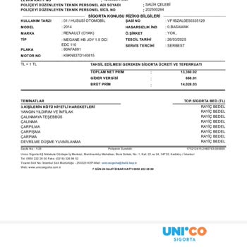 Onayım Olmadan İkinci Kasko Yapıldı, İptal Talebim Dikkate Alınmadı