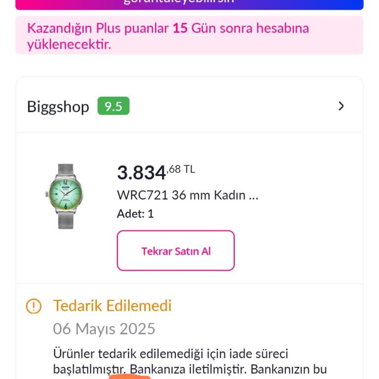 İndirimli Saat Siparişim Tedarik Edilemedi Mağdur Oldum