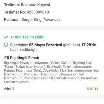 Kuşadası Burger King'de Sürekli Yanlış Sipariş Ve Çözülmeyen Sorunlar