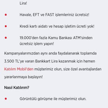 Ziraat Katılım Bankası Bankkart Lira Kampanyasında Eksik Yükleme Mağduriyeti