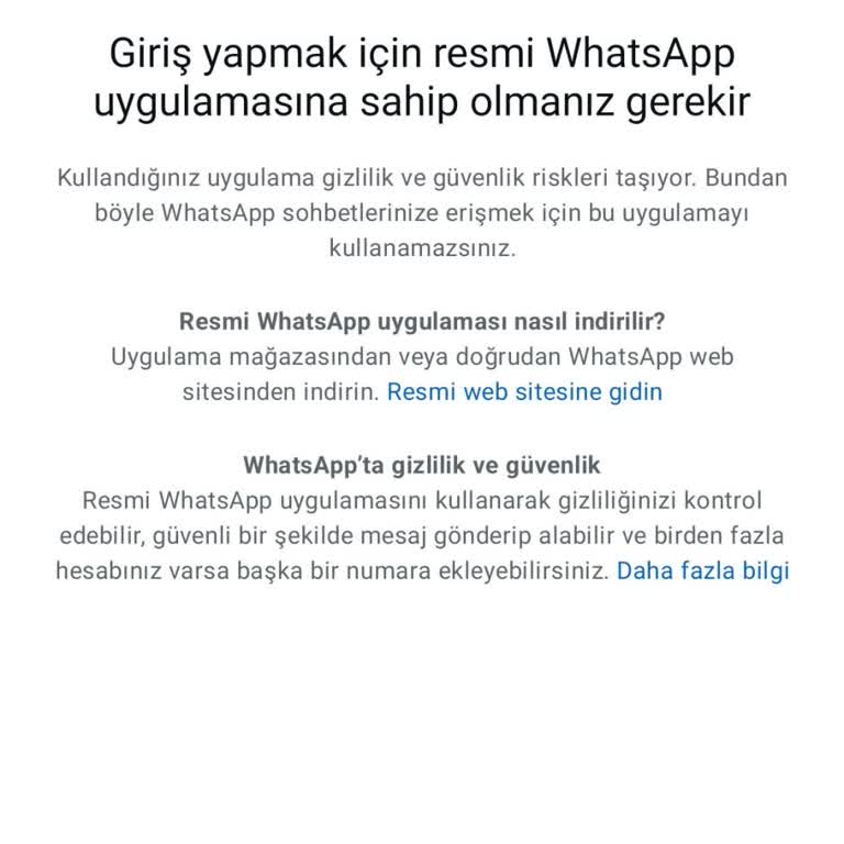 WhatsApp'a Giriş Sorunu Fabrika Ayarlarından Sonra Tekrarlandı