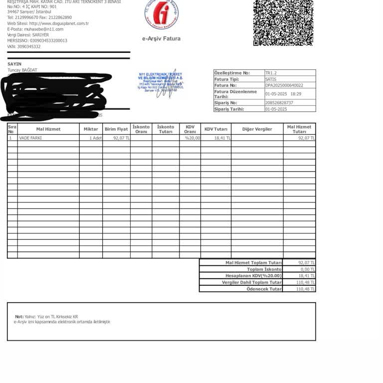 Adıma Sahte Fatura Düzenlendi, Kişisel Verilerim İzinsiz Kullanıldı